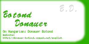 botond donauer business card